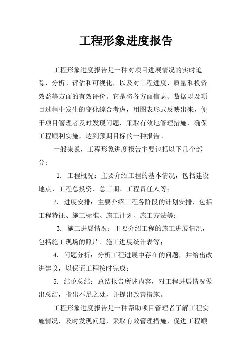 工程形象进度报告