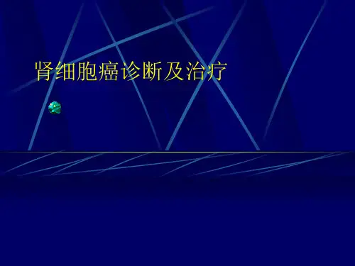 肾癌的诊断及治疗ppt课件