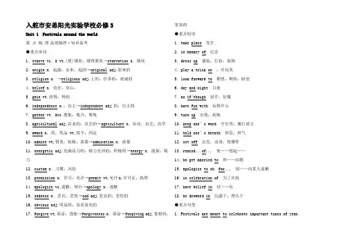 高考英语一轮复习 Unit 1 《Festivals aro