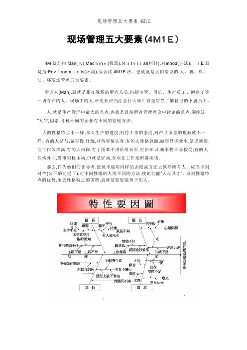 现场管理五大要素4M1E