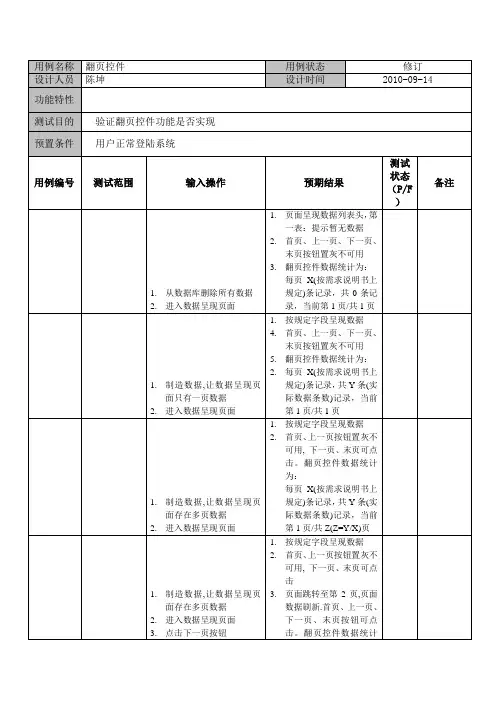 翻页控件测试用例