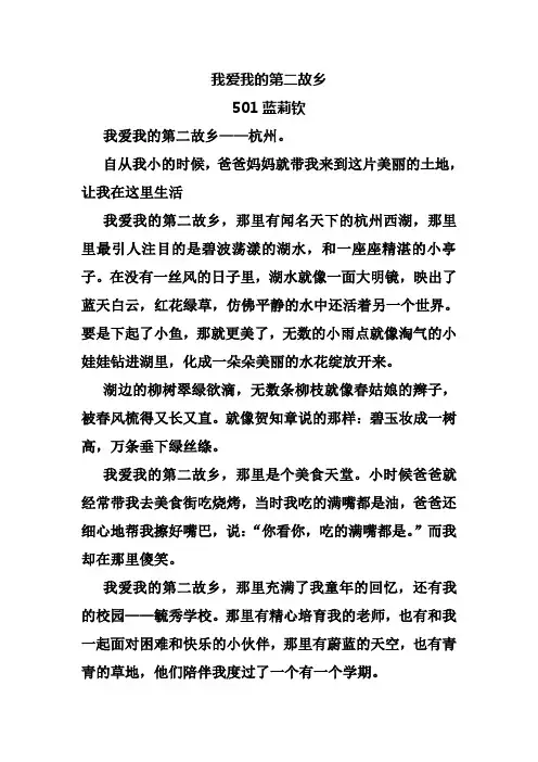 我爱我的第二故乡501