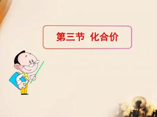 《化合价》化学元素与物质组成的表示PPT课件 (共14张PPT)