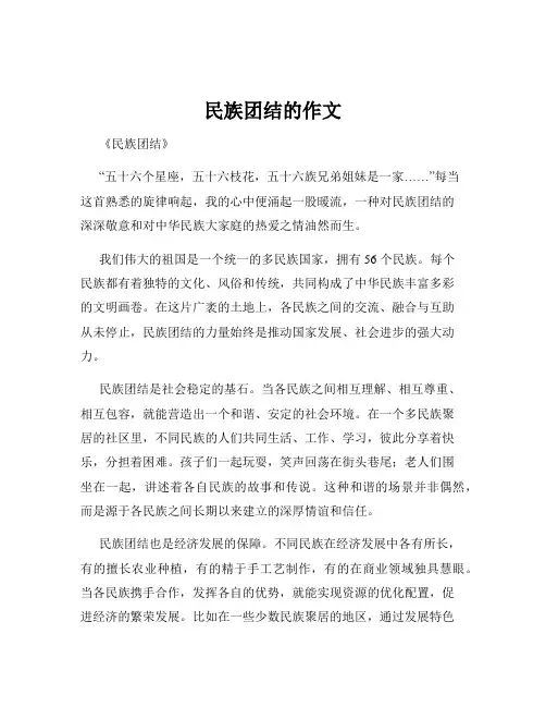 民族团结的作文