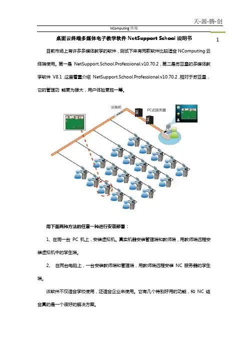 桌面云终端多媒体电子教学软件NetSupport School说明书