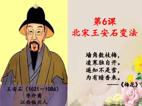 高中历史选修一第二单元第6课《北宋王安石变法》课件(共32张PPT)