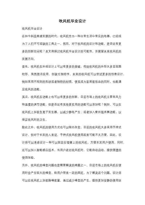 吹风机毕业设计