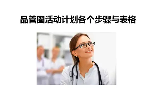 品管圈活动计划各个步骤与表格PPT