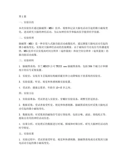 实验室大脑磁场实验报告(3篇)