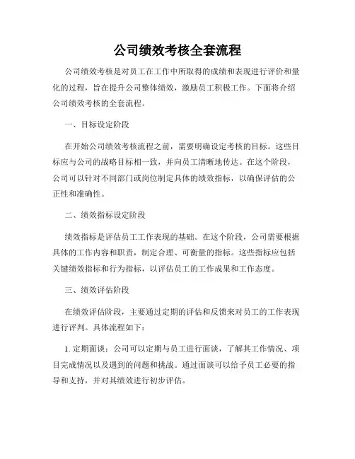 公司绩效考核全套流程