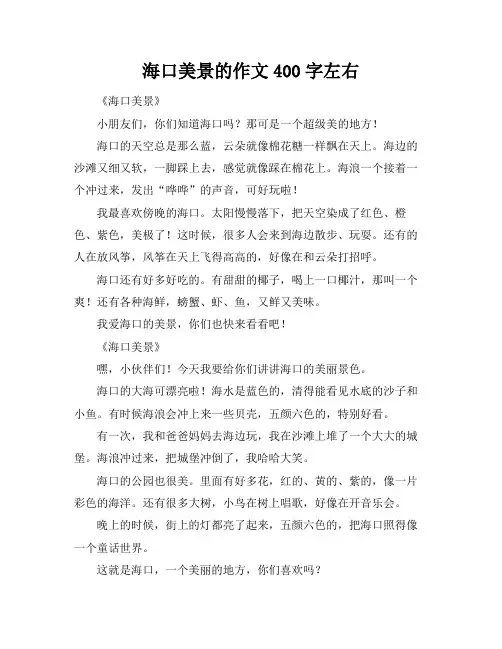 海口美景的作文400字左右