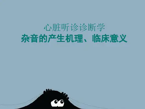 心脏听诊诊断学杂音的产生机理、临床意义