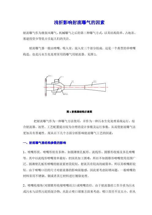 影响射流曝气的因素