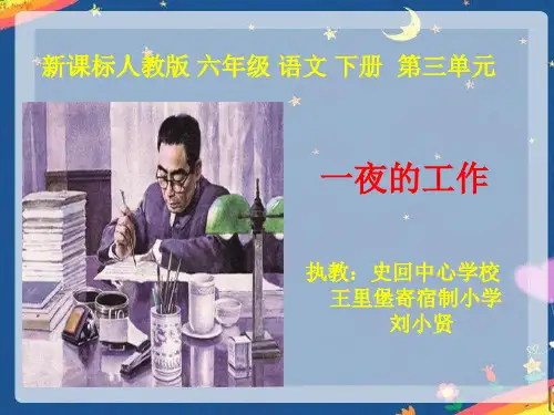 《一夜的工作》PPT课件(全)