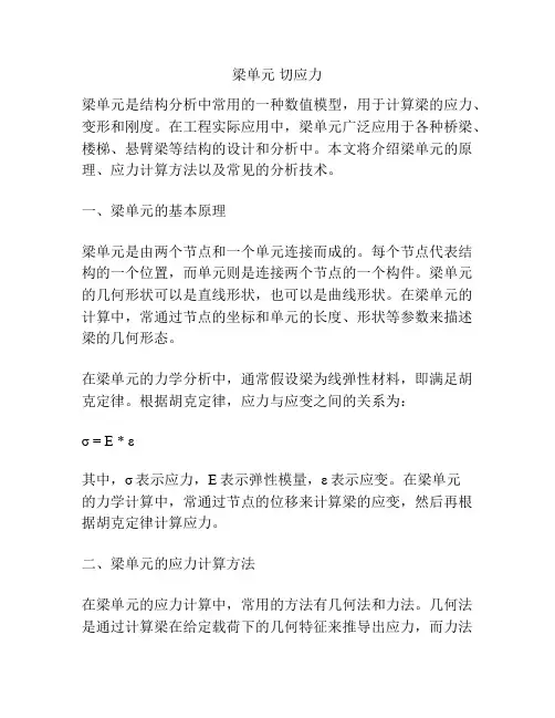 梁单元 切应力