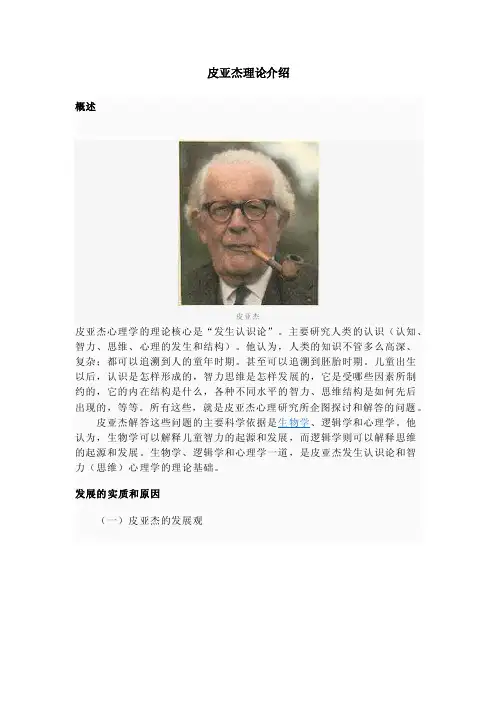 皮亚杰理论介绍