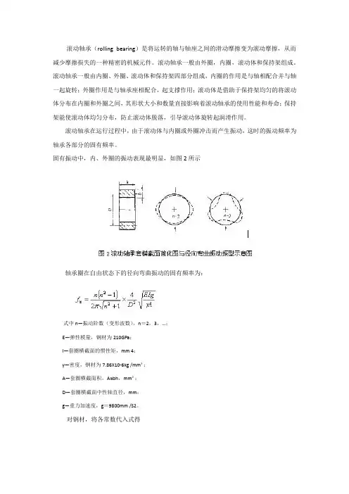 滚动轴承的固有振动频率详解