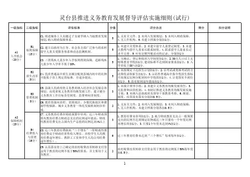 灵台县义务教育发展基本均衡县督导评估实施细则(试行)