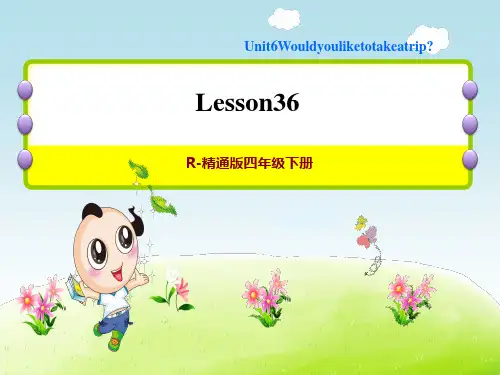 人教精通版四年级下册英语Unit 6 习题课件 Lesson 36