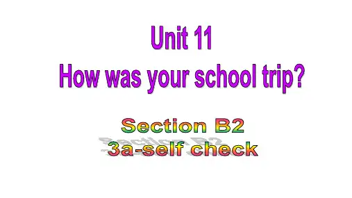 人教版七年级英语下册教学课件(RJ)Unit11 Section B (3a-self check)