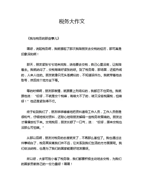 税务大作文
