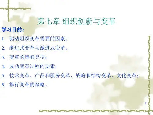 组织创新与变革ppt课件
