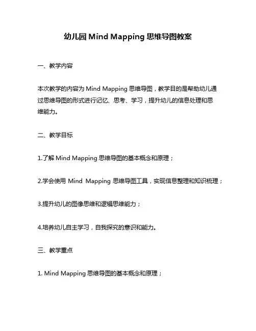 幼儿园Mind Mapping思维导图教案