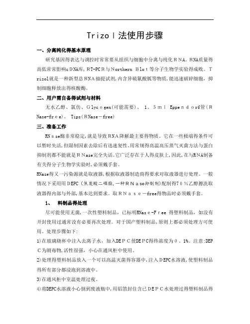 Trizol法提取RNA实验步骤及原理(新手详细注释版)
