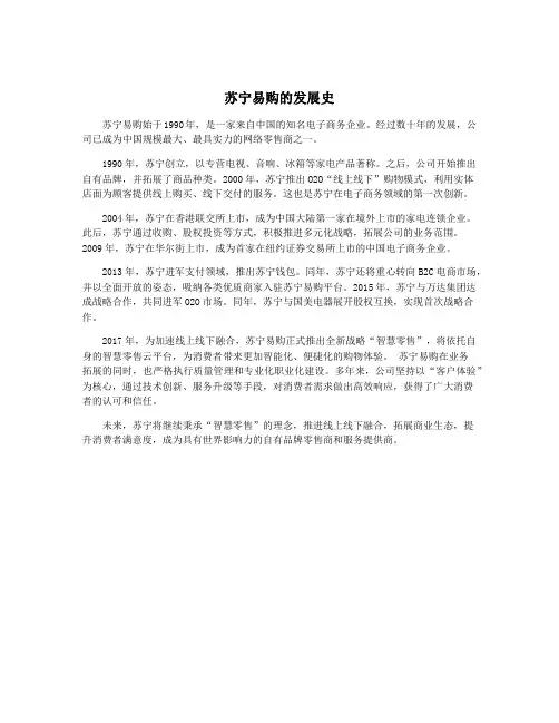 苏宁易购的发展史