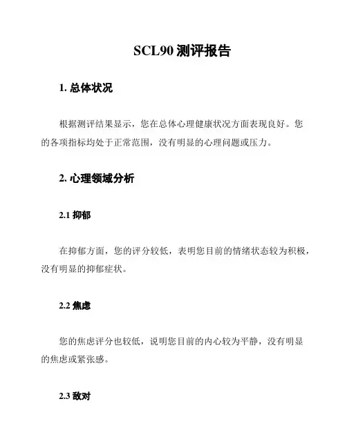 SCL90测评报告