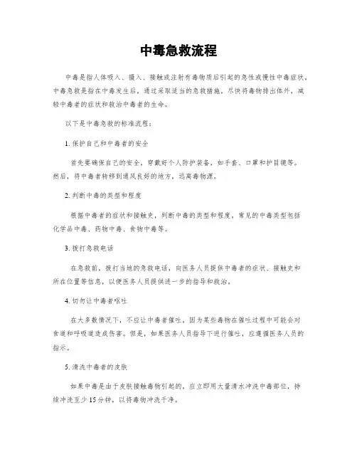 中毒急救流程