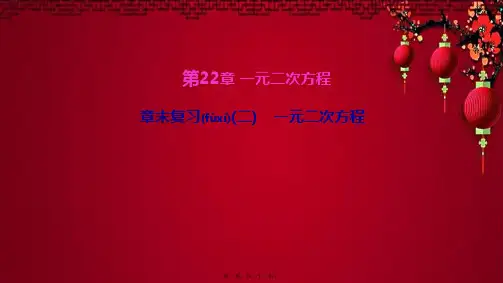 九年级数学上册 第22章 一元二次方程章末复习(二)课件华东师大级上册数学课件