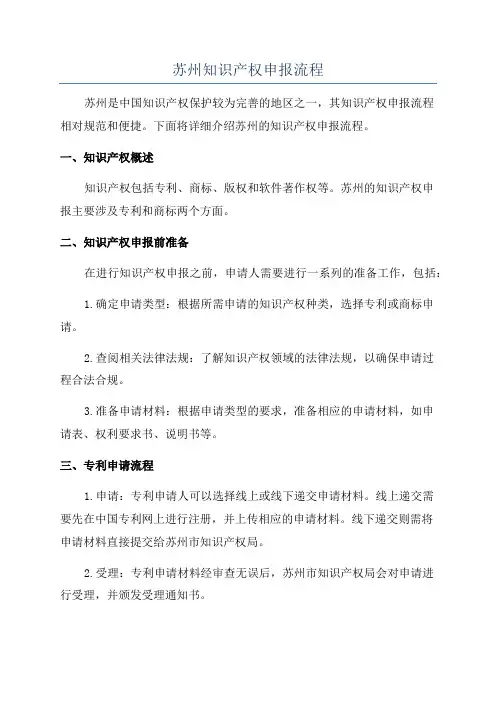 苏州知识产权申报流程