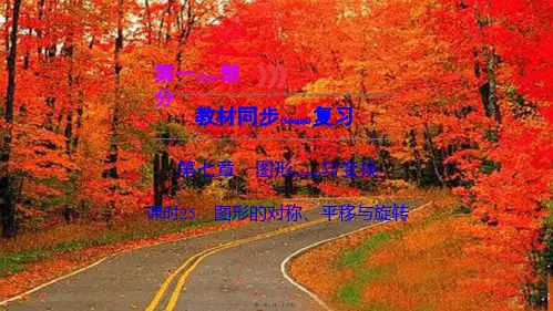 中考数学总复习 第1部分 教材同步复习 第七章 图形与变换 课时25 图形的对称、平移与旋转课件