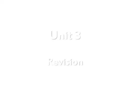 高一英语上册unit-3-revision课件(201911)