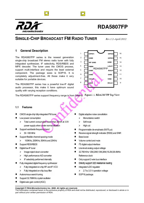 RDA5807FP datasheet_v1.2