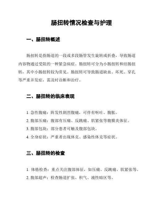 肠扭转情况检查与护理