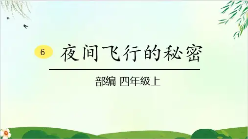 四年级上册语文课件 6 《夜间飞行的秘密》PPT精品课件 部编版