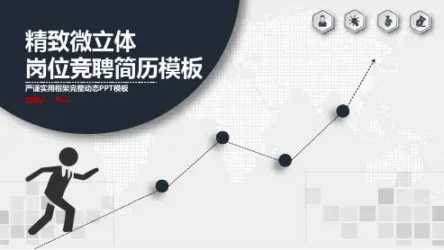 竞聘述职 自我介绍 适用于新员工转正 简历模板 岗位竞聘 个人履历 精致微粒体PPT模板