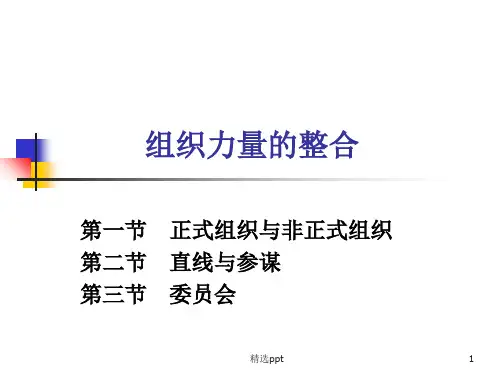 《组织力量的整合》PPT课件