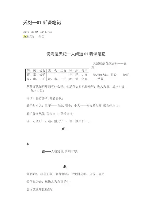 天纪人间道讲义