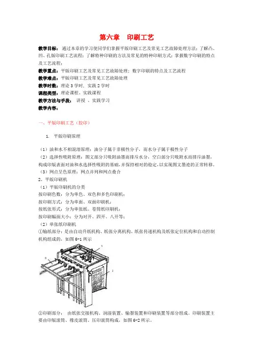 印刷概论教案  第六章 印刷工艺