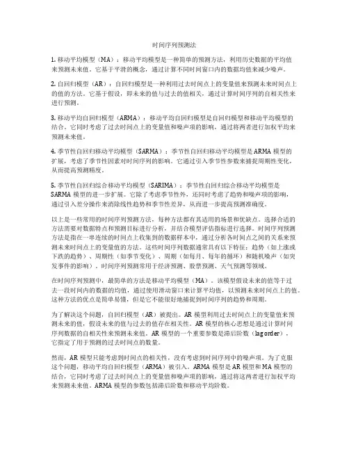 时间序列预测法
