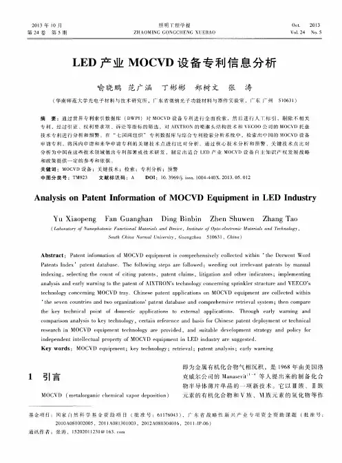 LED产业MOCVD设备专利信息分析