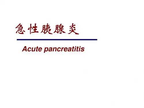 急性胰腺炎 PPT课件