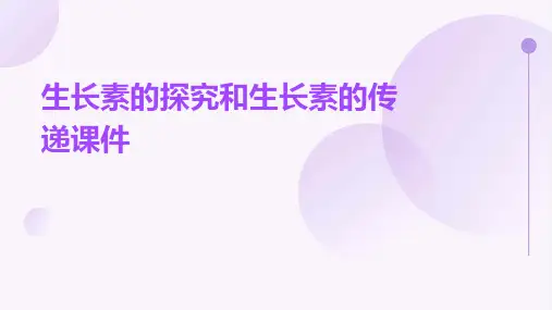 生长素的探究和生长素的传递课件