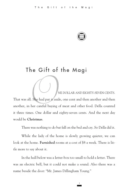 the_gift_of_the_magi  麦琪的礼物英文版 欧亨利