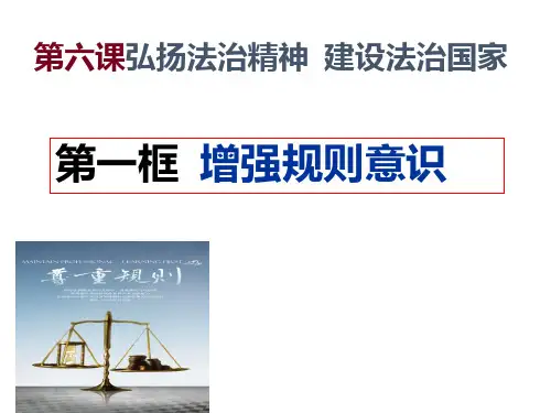 第六课第一框增强规则意识PPT课件