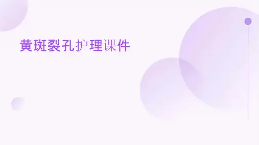 黄斑裂孔护理课件