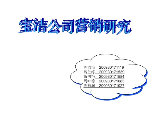 宝洁公司营销研究PPT